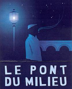 Affichette du spectacle "Le pont du milieu" , écrit et interprété par Farid Chopel © 